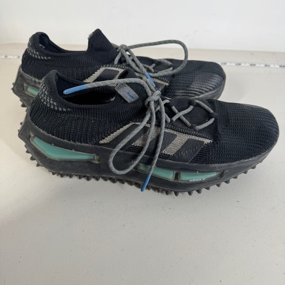 Adidas NMD S1 Black Knit Sneakers Size 8.5 Trail Grip Athletic Running Shoes - Picture 11 of 16